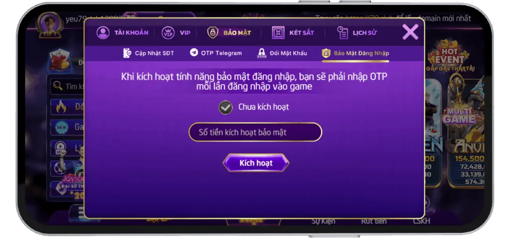 Bảo mật đăng nhập 79-club.com