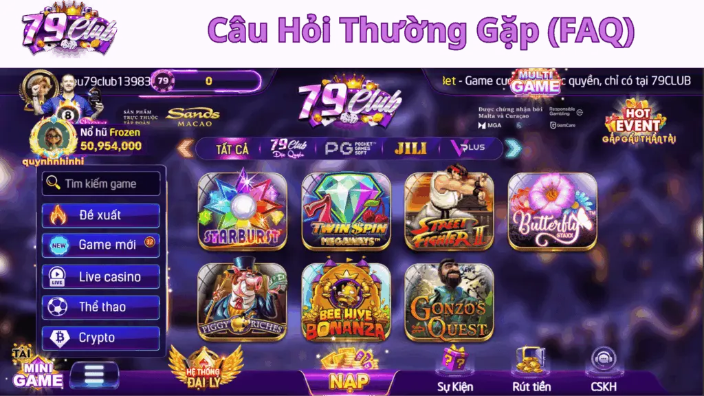 Câu hỏi thưởng gặp 79-club.com