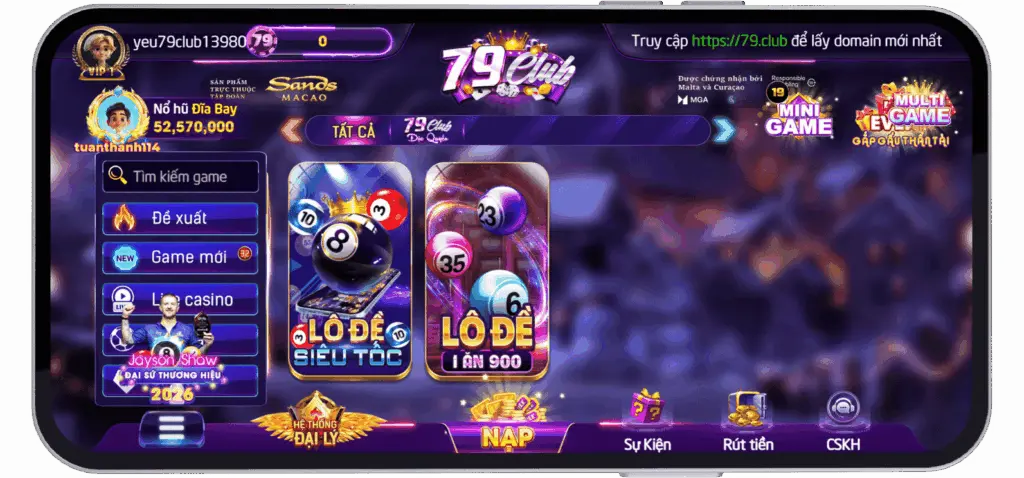 Danh sách game xổ số tại 79-club.com