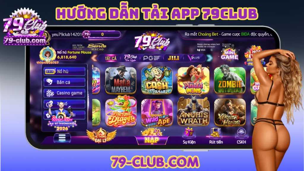 Hướng dẫnTải app Android 79Club