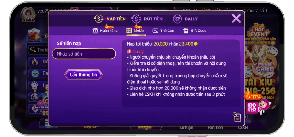 Nạp Tiền Momo 79Club