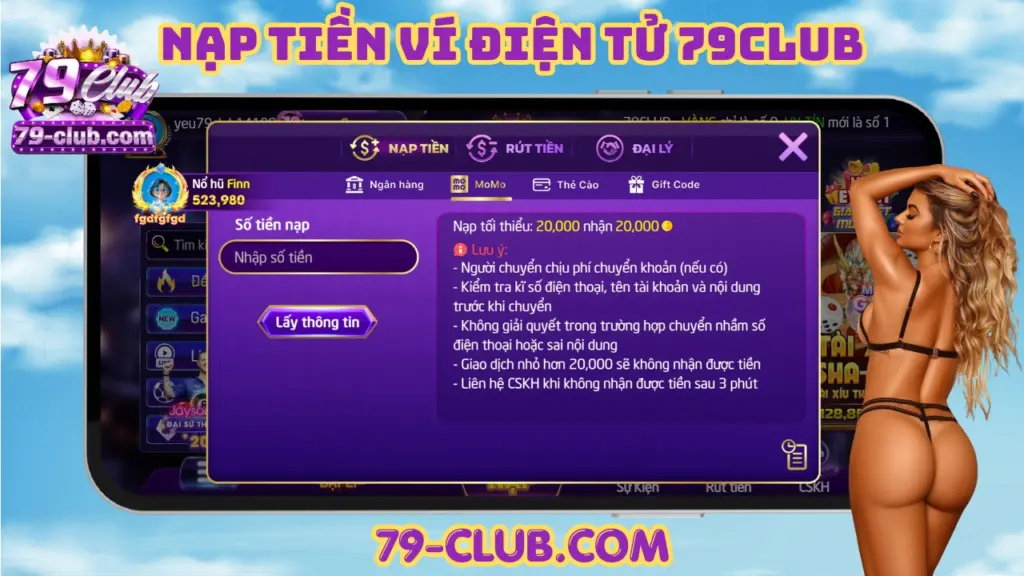 Nạp tiền ví điện tử 79club