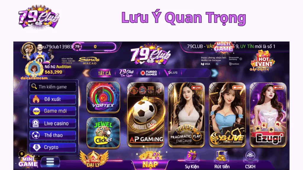Lưu Ý Quan Trọng 79-club.com