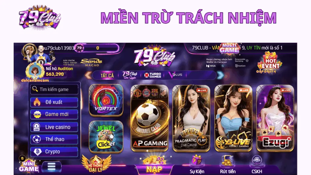 Miễn trừ trách nhiệm 79-club.com