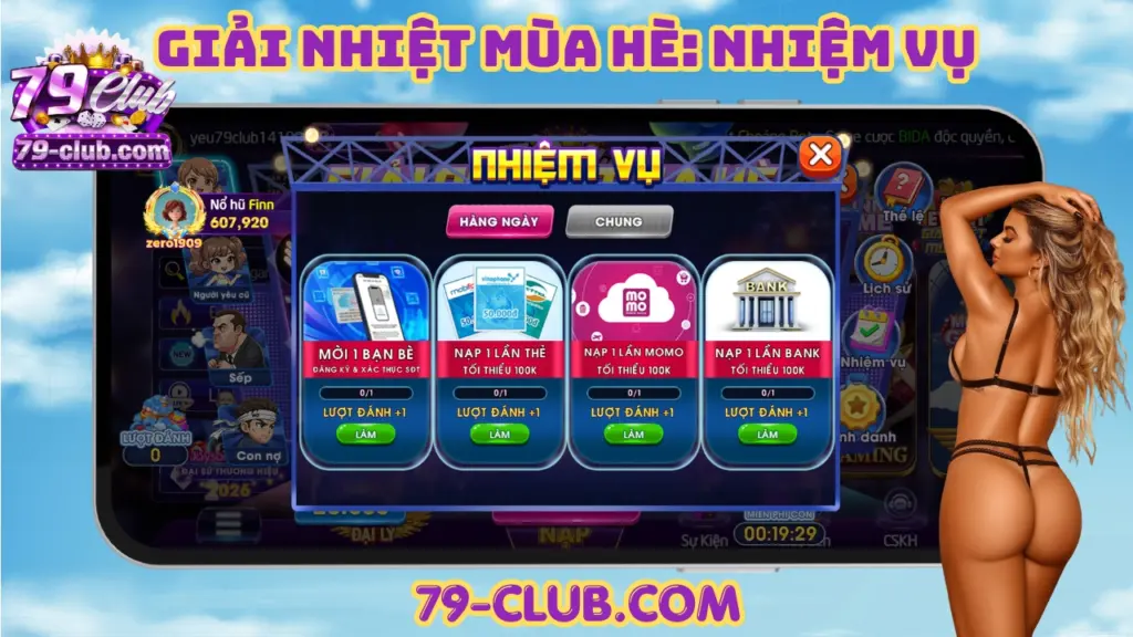 Nhiệm vụ giải nhiệt mùa hè 79club