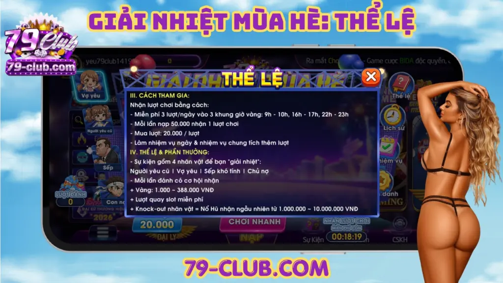 Thể lệ giải nhiệt mùa hè 79club