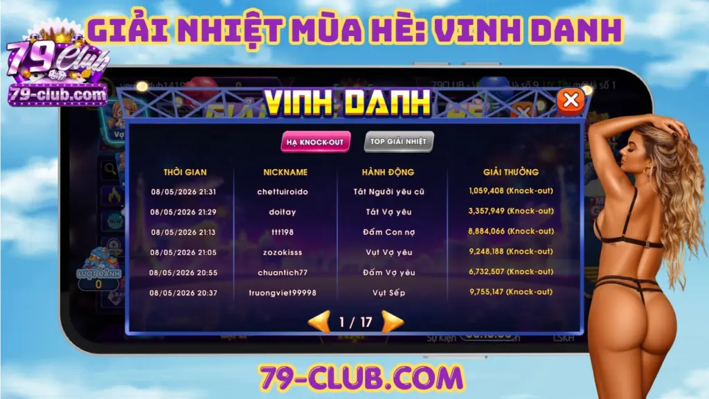 Vinh danh giải nhiệt mùa hè 79club