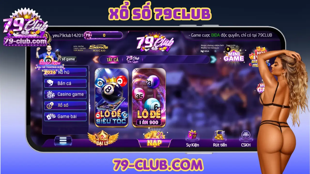 Danh sách game sổ xố 79club